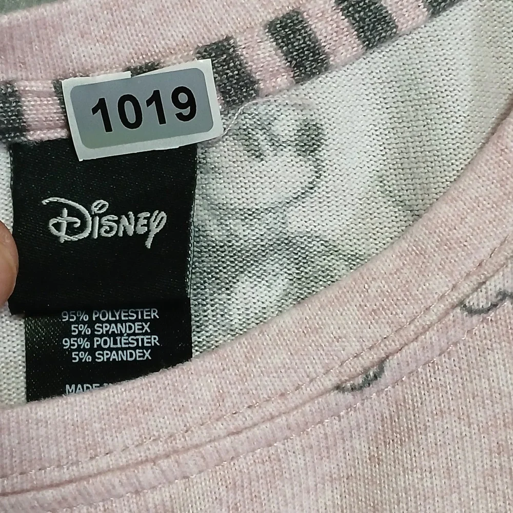 Disney Women Sleepwear XL‎ Pink Graphic Print Mickey Mouse Pajama Top - Picture 8 of 8